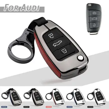 Custodia/cover per Chiave/telecomando in lega di zinco per Audi A1 A3 C5 Q3 B6 B7 A4 A5 A7 A8 Q5 Q7 R8 TT S5 S6 S7 S8 SQ5 RS5 portachiavi conchiglia