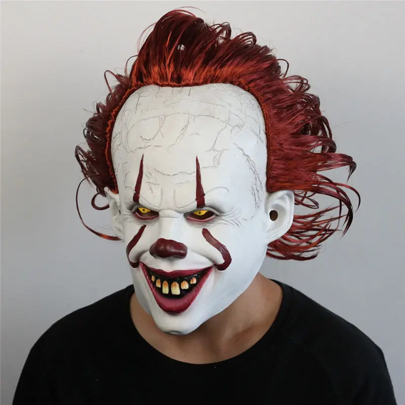 

Horrible Movie Stephen King's It Cosplay Clown Masks Halloween Horror Party Wig Head Masks Latex Masks Unisex