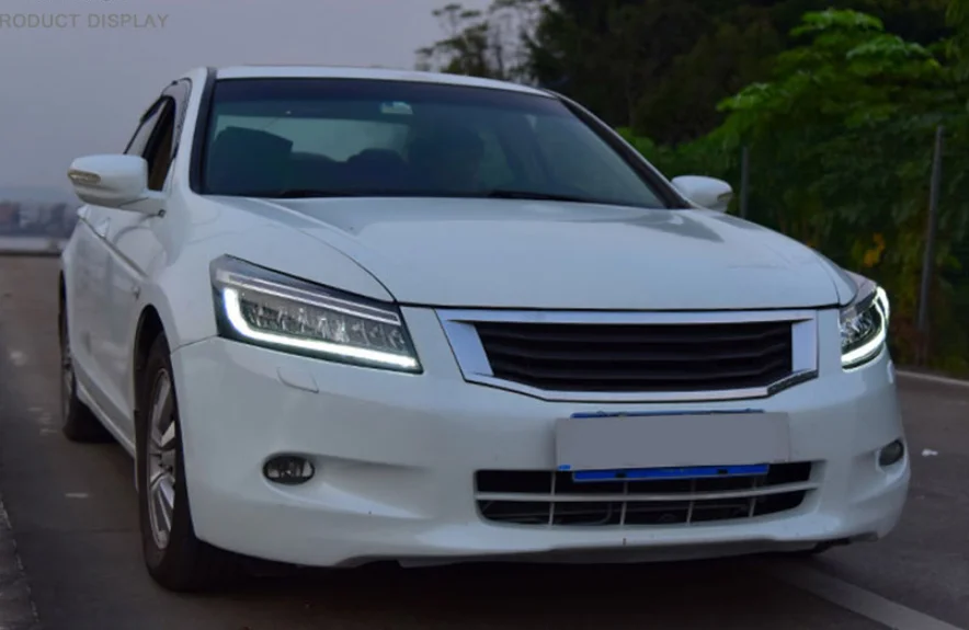 2 шт. автомобильный стиль светодиодный фары для Honda Accord 08-12 для Accord Головной фонарь светодиодный DRL Объектив двойной луч H7 HID Xenon bi xenon объектив