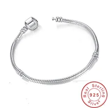 Ручная работа, Оригинальные 925 пробы, серебряные браслеты на цепочке для женщин и мужчин, змеиная кость, очаровательный винтажный браслет, хорошее ювелирное изделие