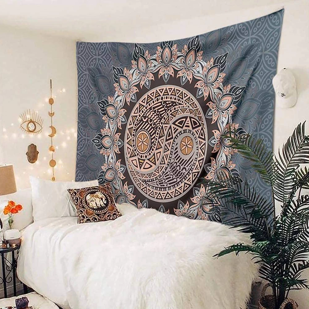 Small Mandala Tapestry Floral Yin Yang Wall Hanging Tapestries Bohemian Wall Decor Tapiz For Bedroom Dorm Living Room Boho Decor Decorative Tapestries Aliexpress