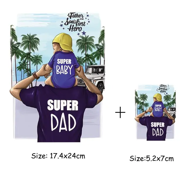 DIY Heat Transfer Patches Mom Girl Boy Printing Patches On Clothes Super Mom Dad Queen Stickers On T-shirt Dresses Jeans DZ606M