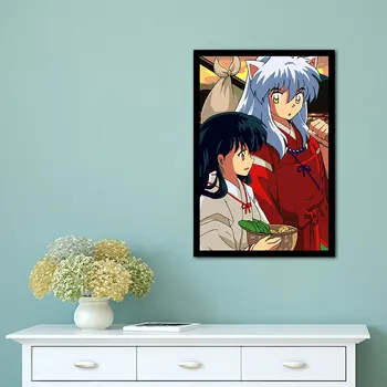 

DIY colorings pictures by numbers with colors Inuyasha Japanese manga Anime picture drawing painting by numbers framed Home