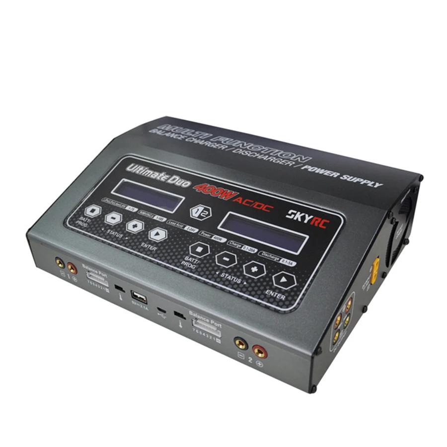 SKYRC D400 Ultimate Duo 400 Вт AC/DC баланс зарядное устройство СОП зарядное устройство Двухканальное зарядное устройство для батарея радиоуправляемой модели для радиоуправляемое зарядное устройство