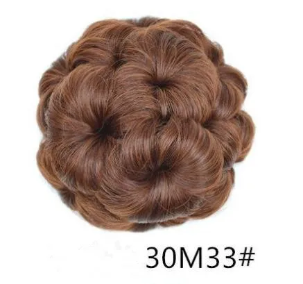 9 цветов Pervado волосы синтетические волосы кудрявые шиньон коготь Updo Bun Аксессуары женские волосы кусок Стиль Высокая температура волокна - Цвет: 4/30HL