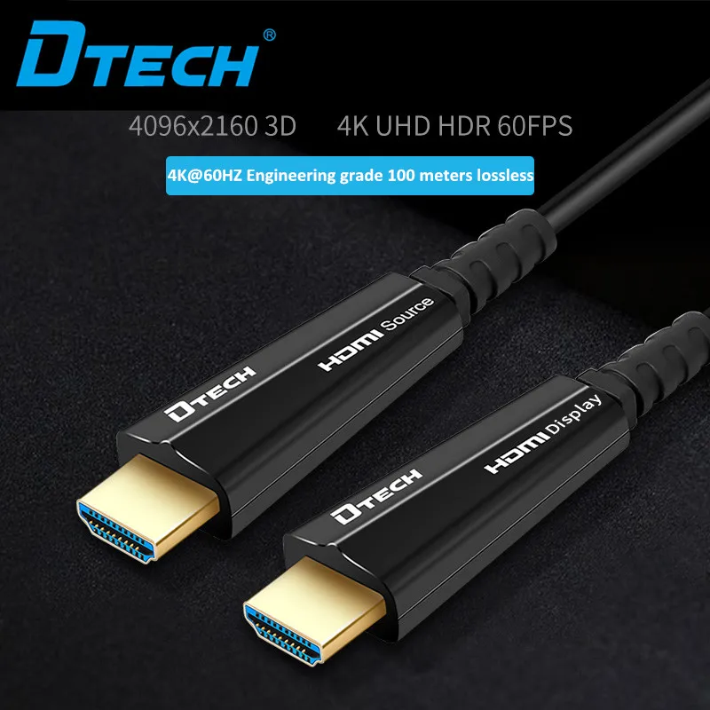 Dtech горячая Распродажа 15 м удлинитель HDMI 2 0 YUV444 AOC волоконно-оптический кабель Hdmi 4k