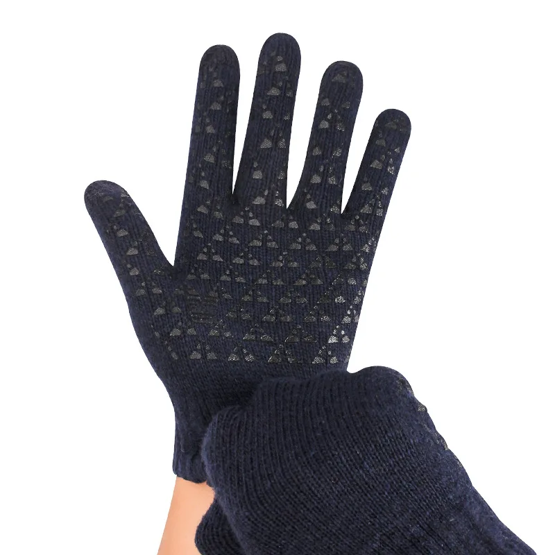 mens fur lined gloves New Men's Winter Gloves Fashion Knitted Wool Touch Screen Gloves Outdoor Sports Driving and Riding Warm Gloves hand gloves for men Gloves & Mittens
