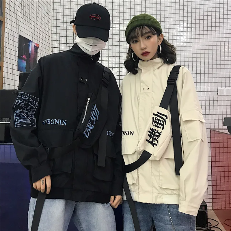 Тонкая универсальная Рабочая одежда Harajuku в Корейском стиле для ранней осени, свободного кроя, с вышивкой по цене 66