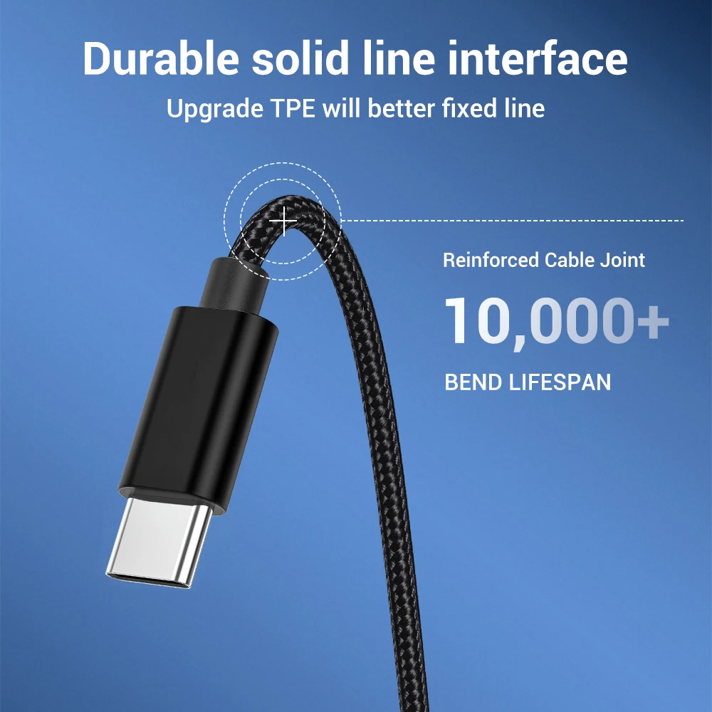 Кабель USB Type C для Xiaomi Redmi Note 7 Pro Mi 9 3A кабель быстрой зарядки и синхронизации данных