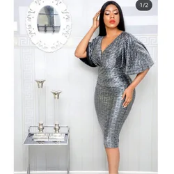 New African Dresses For Women Sequined Sparkly Evening Party Club Mini  Tight Dress Sundress
