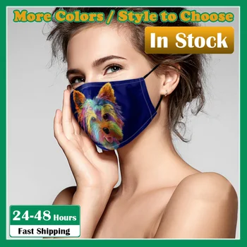

mascarilla reutilizable PM2.5 Activated Carbon Filter Cotton Mask Dustpro Of Personality 3D Digital Printing Face Mask In Stock