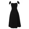 SMTHMA High Quality 2022 Summer Dress New Fashion Black Sleeveless Bead Square Collar Women's Unique Dress Vestidos ► Photo 2/6