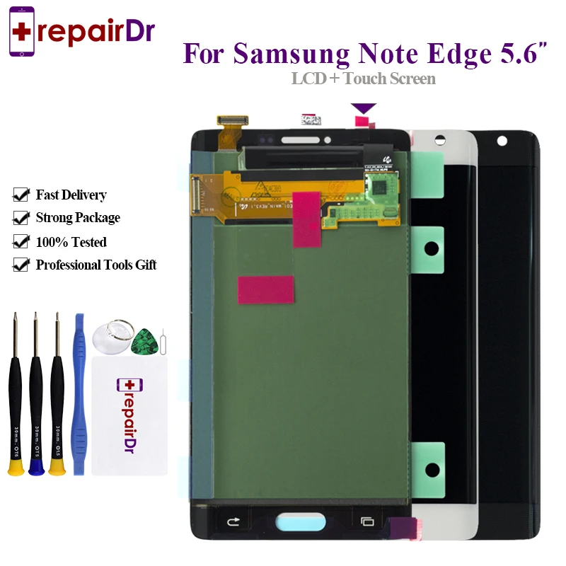 ЖК-дисплей для Samsung Galaxy Note 4 Edge N915 N9150 N915F сенсорный экран с дигитайзером и рамкой в
