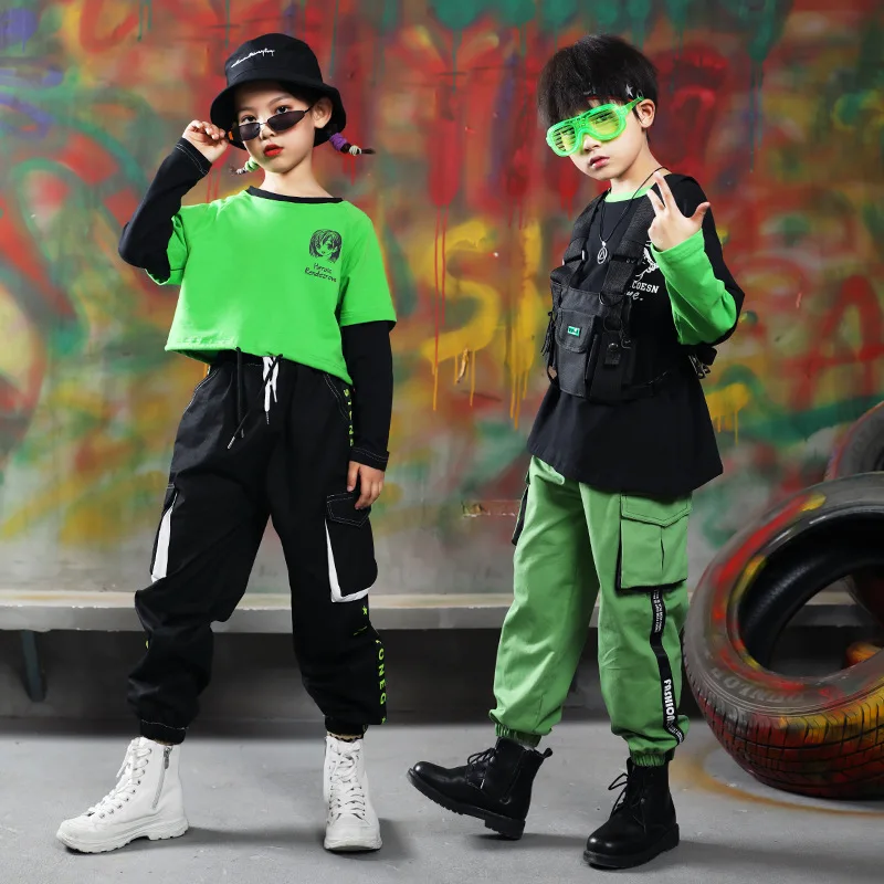 Niño Camisetas, y camisas pantalón Conjunto de Ropa Hip Hop Dance Chándal Camiseta de Manga Larga de Camuflaje para tudonghoachinhhang.stc-vietnam.com