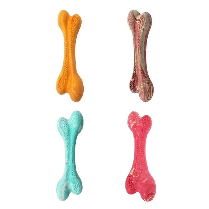 Симпатичные в форме косточки; для домашних животных жевательная игрушка Антибактериальная резиновая устойчивая к укусам собака молярная игрушка собака Чистка зубная игрушка