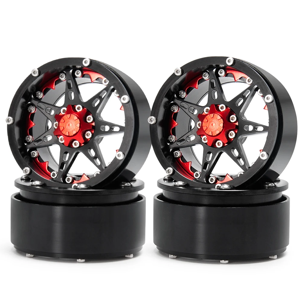 

2.2inch RC Beadlock Wheel Rims Metal Alloy Wheel Hub Rim for 1:10 RC Crawler Car Wraith 90018 Parts