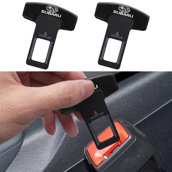 

1/2pcs Quality Zinc Alloy Car Seat Belt Clip Safety Belt Plug For Subaru Forest Human Lion XV Impreza WRX WRC Car Accessories