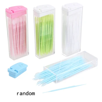 

New Toothpick Double-headed Oral Care Dental Brush Teeth Sticks Floss Pick Toothpick Drop Shipping