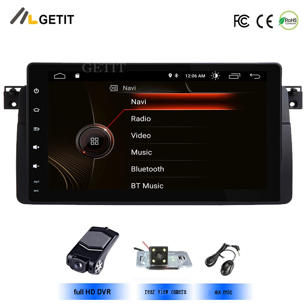 

IPS Supper Screen High speed Chip Car Multimedia player Android 9 GPS Autoradio Stereo System For BMW/E46/M3/Rover/3 Series