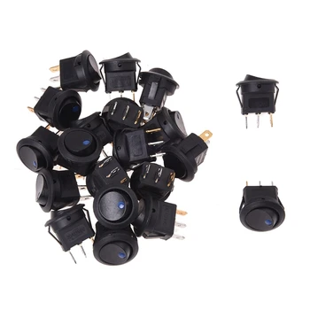 

20 x LED Rocker Switch On/ Off Switch DC 12V 16mm - Blue