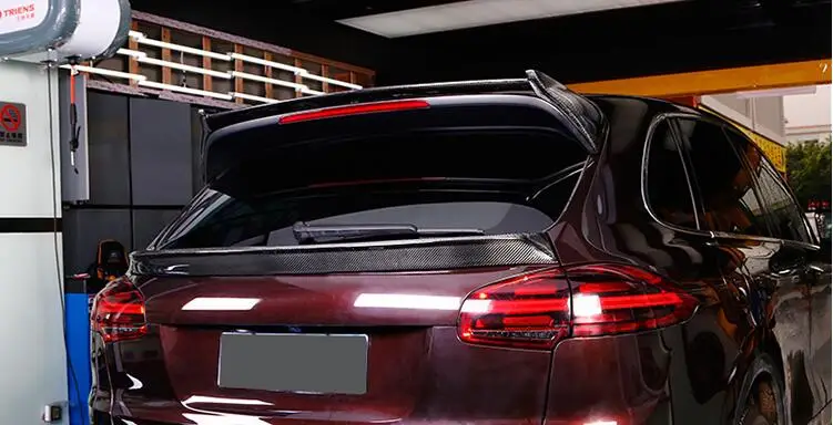 Карбоновое заднее крыло багажника выступ Спойлеры/верхний спойлер для Porsche Cayenne