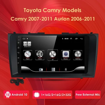 

2din Car radio GPS navigation Bluetooth player Android 10 car radio multimedia player for Toyota Camry 2007-2011 Mic OBD2 DVR PC