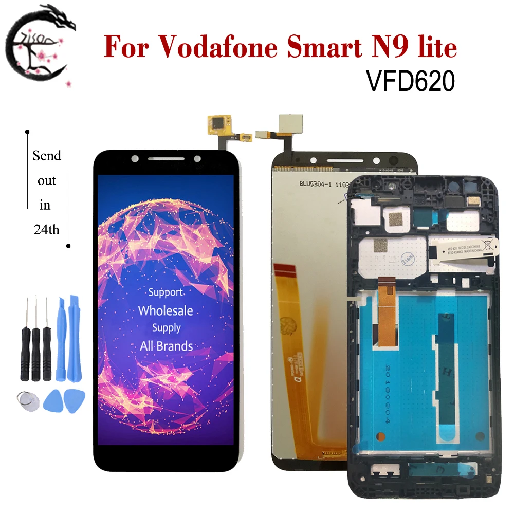 5 34 &quotЖК дисплей с рамкой для Vodafone Smart N9 lite LCD N9lite сенсорный дигитайзер сборка VFD620