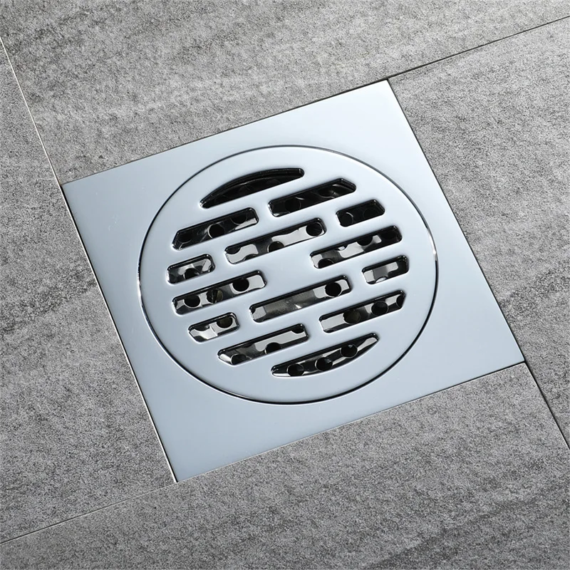

Hideep Copper Deodorizing Floor Drain Pest Control Anti-Back Water Traffic Bathroom Chrome Plated Floor Drain Manufacturers Dire
