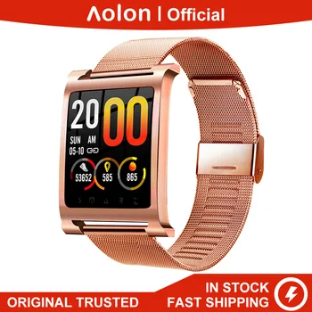 

Aolon K6 H-Style Stainless Steel Smart Watch Men IP68 Waterproof smartwatch screen heart rate blood pressure fitness tracker