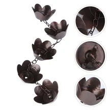 Современная декоративная цепочка от дождя в форме лепестков, 1 м, Ловец дождя для нижнего носика Современная декоративная цепочка от дождя в форме лепестков, 1 м, Ловец дождя для нижнего носика