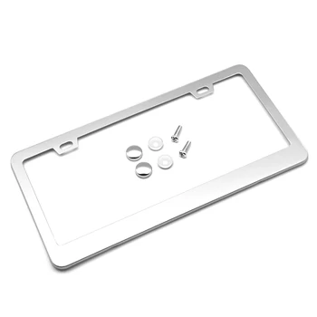 

Aluminum Alloy Practical Matte 2 Holes US Vehicles Universal License Plate Frame With Screws Durable Accessories Easy Install