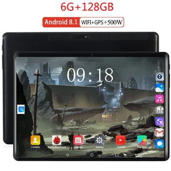 

Newest Android Tablet Android 8.0 OS 10 inch tablet pc Octa Core 6GB RAM 128GB ROM 8 Cores 1280*800 IPS 2.5D Glass Screen Tablet