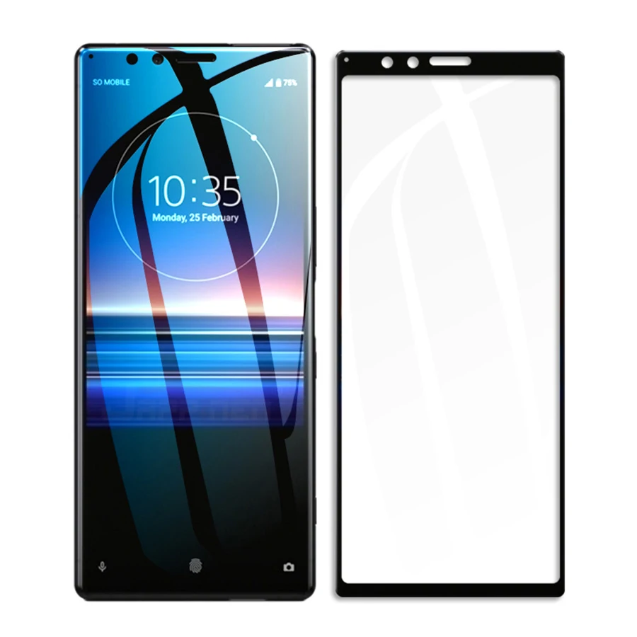 20D 3D изогнутое полное покрытие протектор экрана закаленное стекло для sony Xperia 1 XZ4 XZ3 XZ2 XZ1 Compact XZ Premium XA2 Ultra 10 Plus