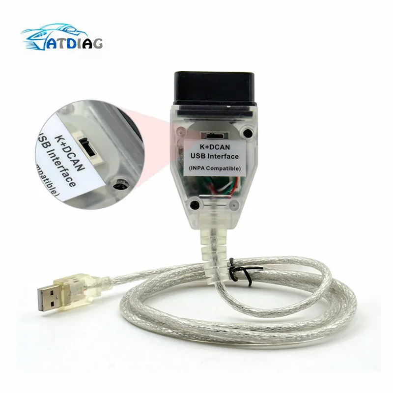 Новый интерфейсный кабель INPA K + CAN с чипом FT232RL переключателем для BMW DCAN USB Inpa|interface