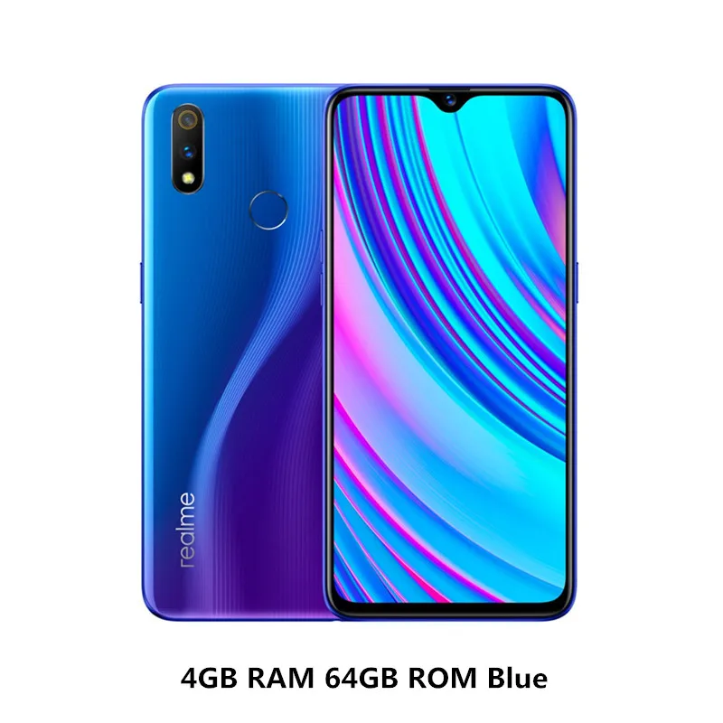 Realme 3 Pro глобальная версия 6,3 дюймов экран капли Snapdragon 710 AIE мобильный телефон 4045 мАч VOOC Быстрая зарядка мобильного телефона - Цвет: 4GB 64GB Blue