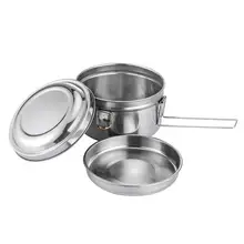 1 шт. Ланч-бокс практичный двухслойный контейнер для еды из нержавеющей стали ящик для хранения еды для рабочих студентов