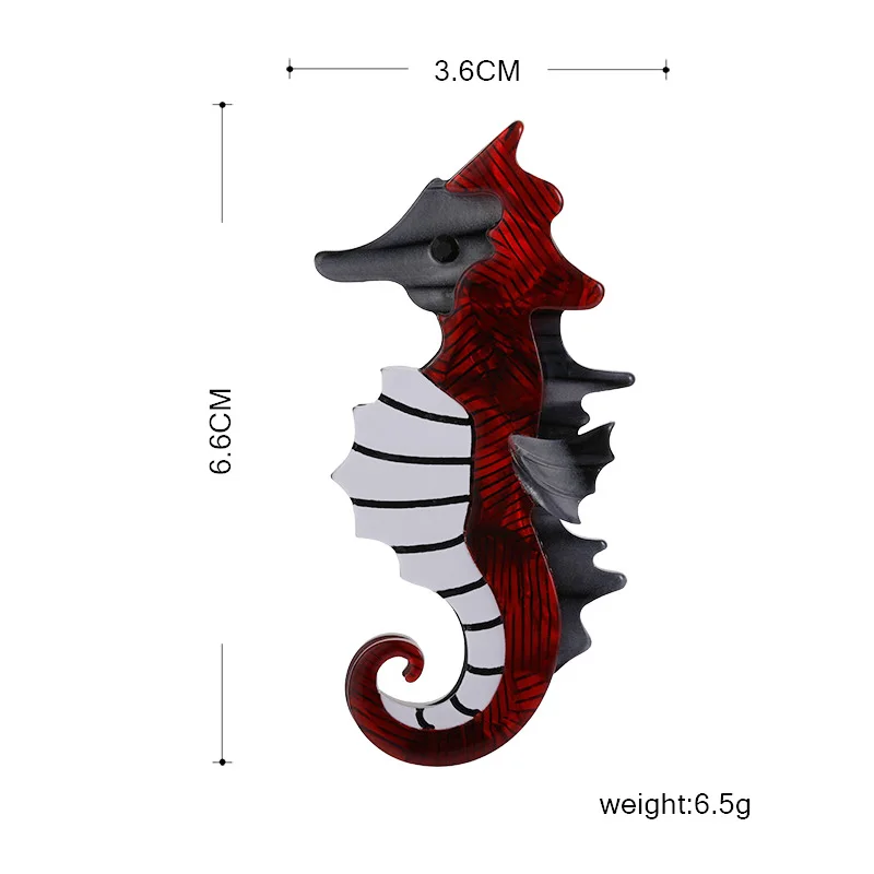 Blucome крутые Акриловые броши в виде морских коньков, булавки для женщин и детей, ручная работа, животное, брошь, воротник, шпильки свитера, аксессуары, рождественские подарки