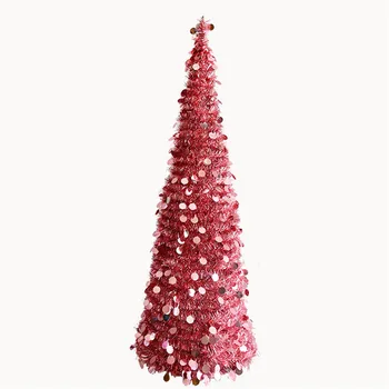 

1.5 Meters Rose Gold Wedding Tinsel Tree Deluxe Valentine's Day for Wedding Celebrations Christmas Tree New Year Decorations