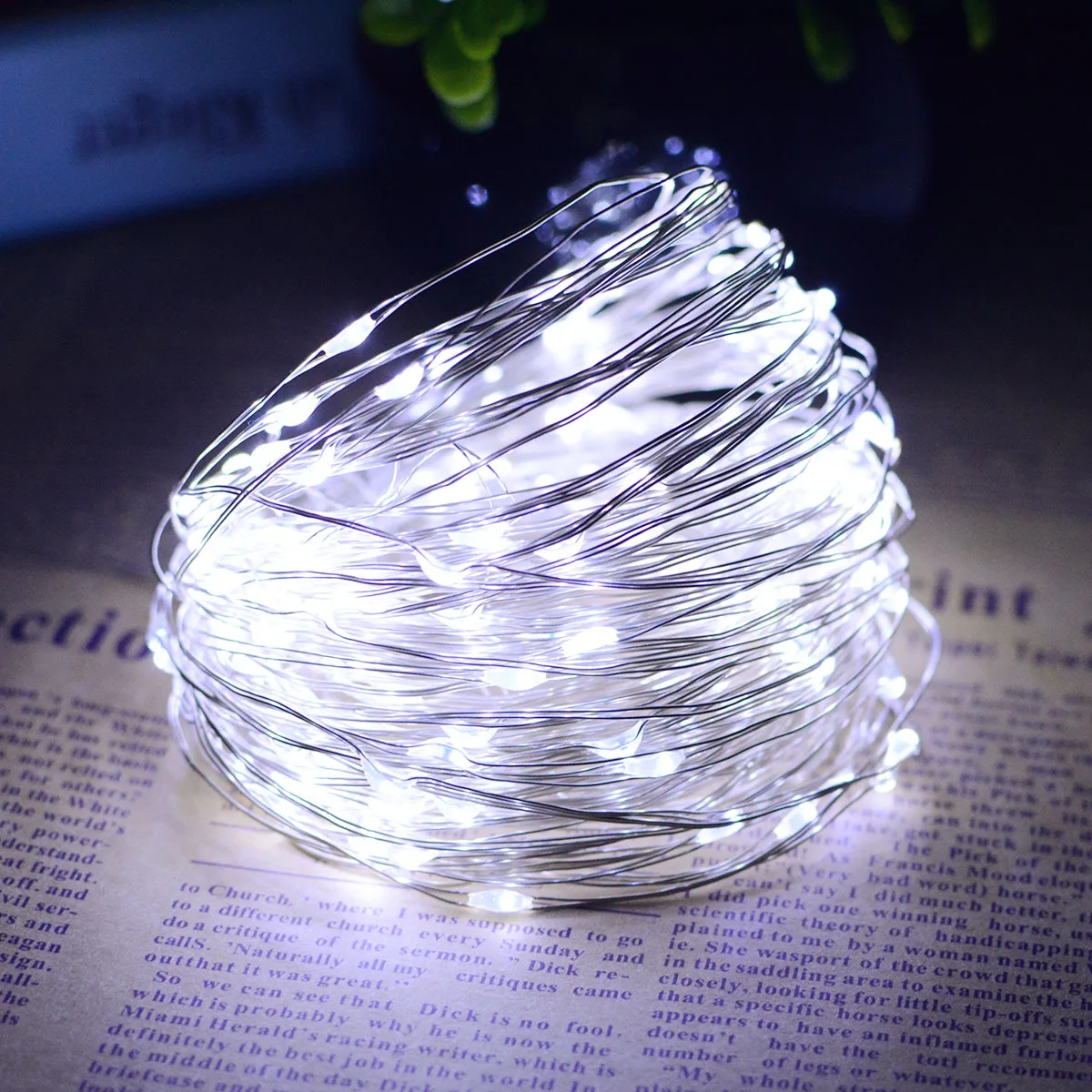 

Solar 6 M 120led Outdoor Highlight Copper Wire Lamp String Christmas Tree Shining Color Decorative String Lights