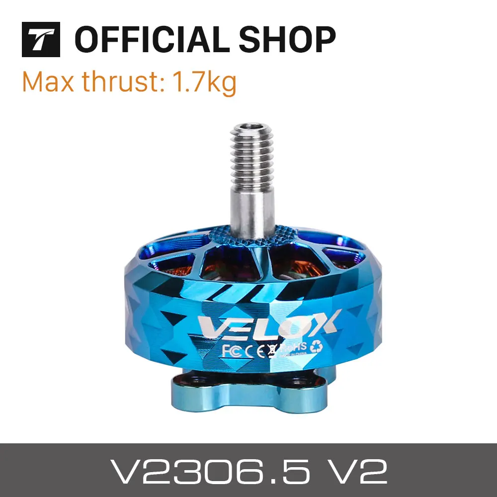 T-двигатель FPV Outrunner VELOX fast SERIES V2306.5 V2 KV1950 6S KV2550 4-5S бесфрезерный двигатель для фристайла