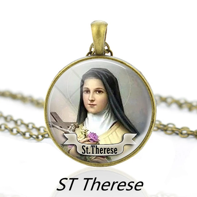 Collar con colgante de San Valentín, San Valentín, Patricio, Miguel, Virgen María, cristiano, religión, regalos|Collares AliExpress