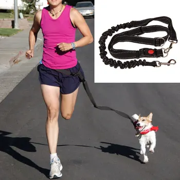 

Dog Leash Jogging Practical Training Adjustable Accessories Pet Traction Belt Elastic Nylon Hands Free Durable Running Walking
