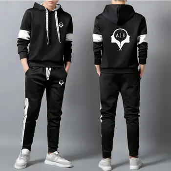 

Autumn and winter new fashion men's hoodie suit sportswear men's casual hoodie letter printed hoodie jacket + pants sports suit