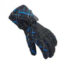 1 пара 5-ти слойной Водонепроницаемый теплые лыжные перчатки зимние Для женщин Для мужчин дышащая поглощения пота на весь палец уличные Пеший Туризм Спортивные Перчатки