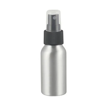 

50ml Portable Spray Bottle Aluminum Travel Bottles Solid Refillable Containers Empty Travel Spray Bottle（Random Bottle Cap Color
