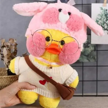 30 см Kawaii LaLafanfan кафе утка плюшевая игрушка мультяшная Милая Утка Мягкая кукла животные куклы детские игрушки подарок на день рождения для детей - Цвет: 30