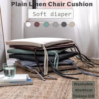 

2019 High Capacity Japanese Washable Solid Color Cotton And Linen Chair Cushion Tatami Mat 45x45cm Hot Selling Dropshipping