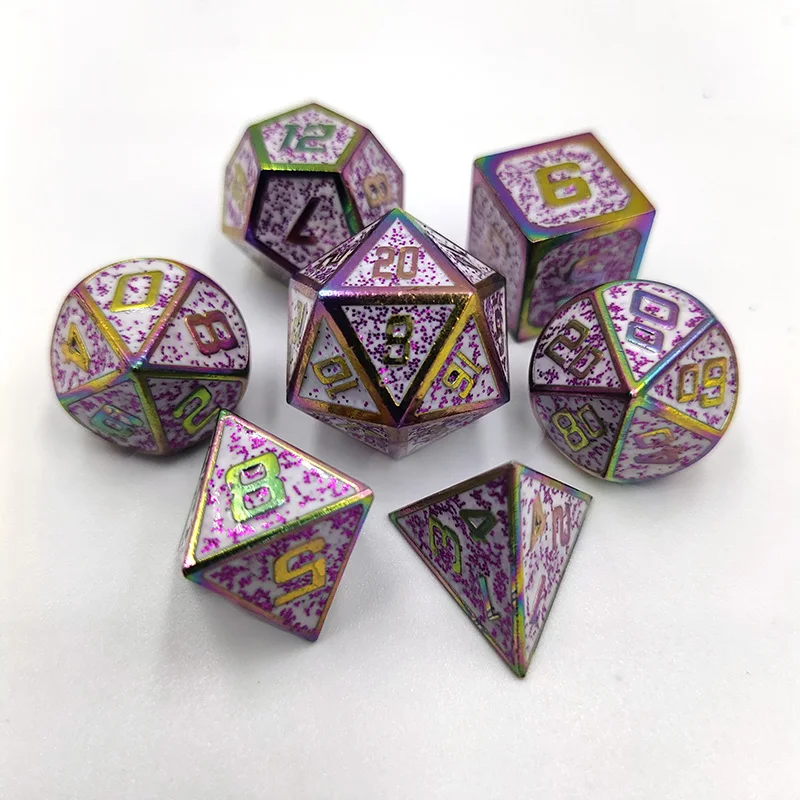 Новые высококлассные игральные кости DND набор 7 шт./компл. dados rpg металла
