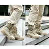 Botas militares de trabajo para senderismo botas militares de cuero con costura de combate impermeables
