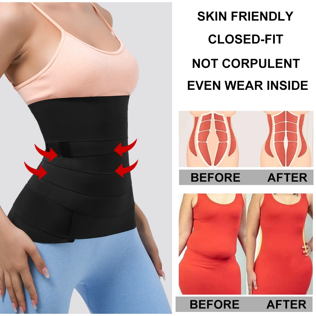 best shapewear for lower belly pooch Waist Trainer Women Dress Slimming Body Shaperwear Belt Fat Compression Strap Tummy Wrap Waist Trimmer Belt Sauna Corset Elastic best shapewear for tummy